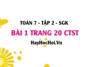 Bài 1 trang 20 Toán 7 Tập 2 Chân trời sáng tạo: Đại Lượng...